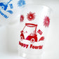 Golfcart 4th of July Frosted Cups