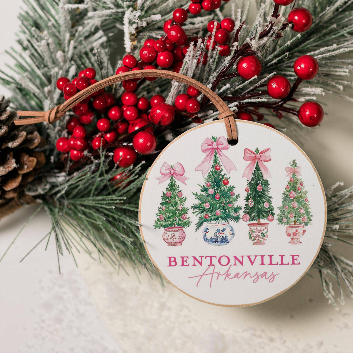 4" Round Ornament-Love+Local Blush & Baubles - A Grand Millennial Christmas