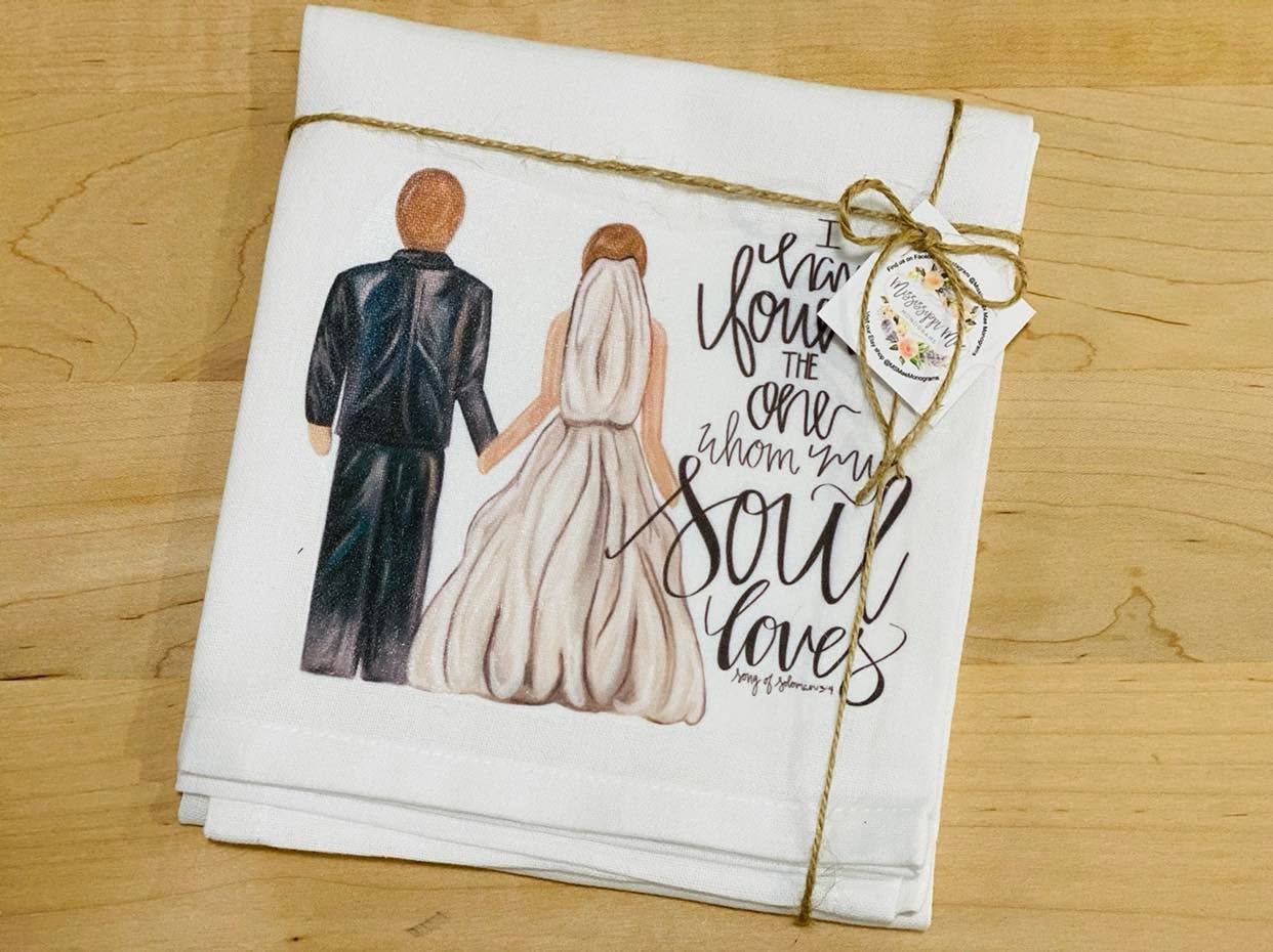 Wedding Couple Kitchen Towel