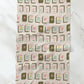 Flower Tiles Tea Towel - Mahjong