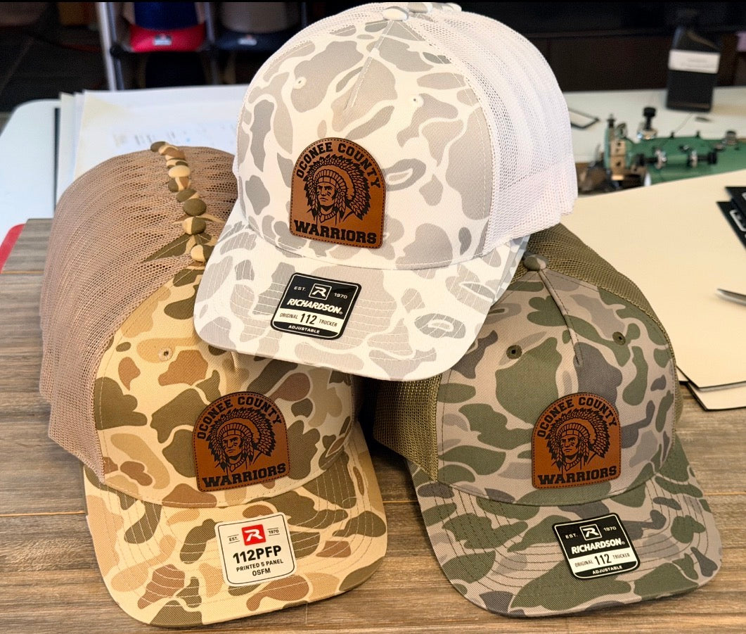 Oconee Warriors Camo Hats