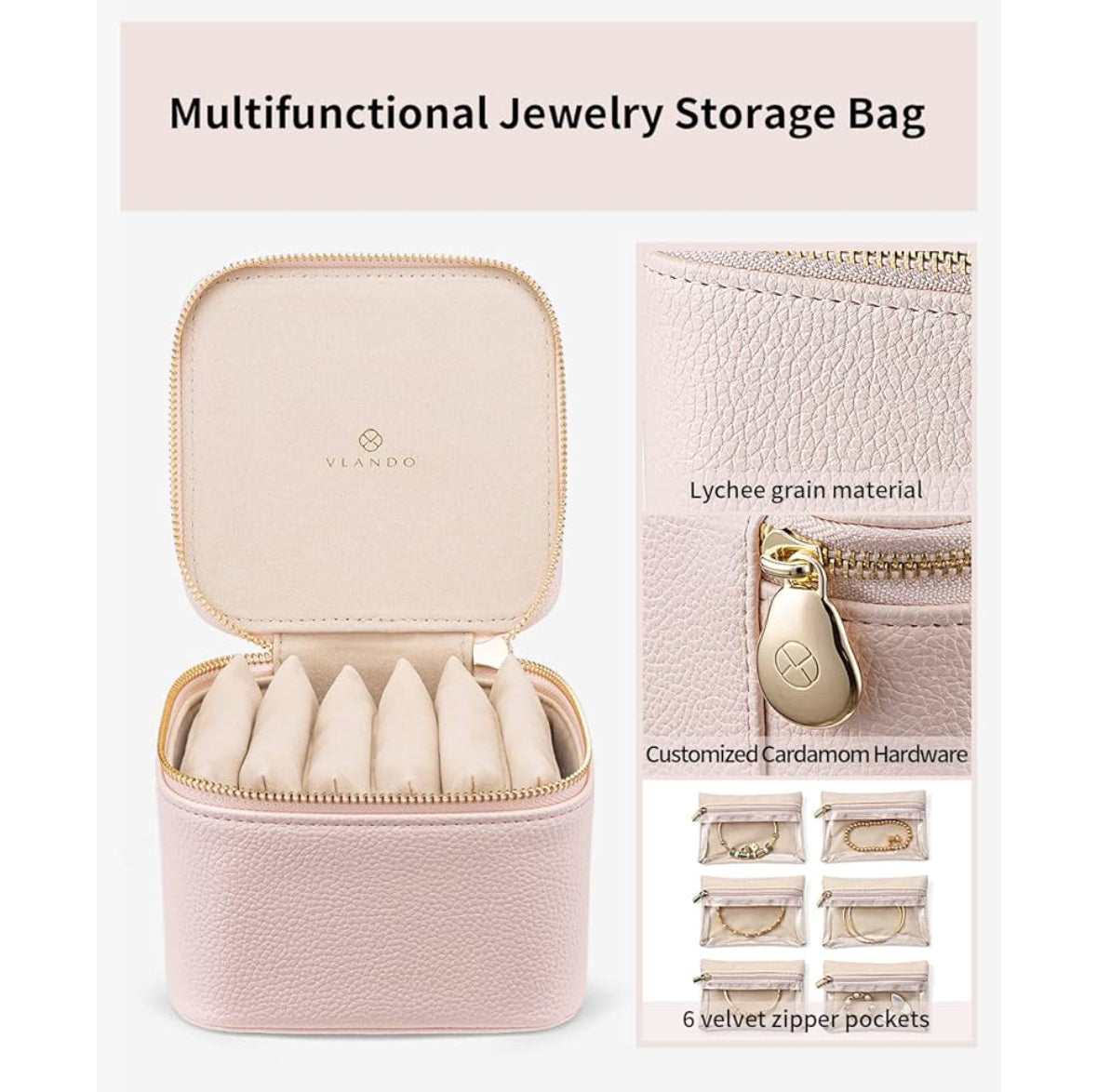 Jewelry box with storage bags