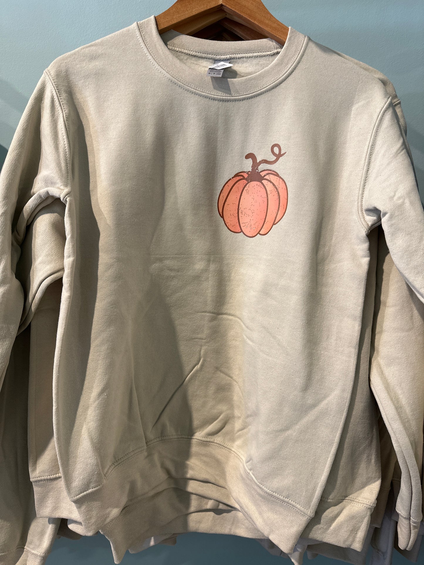 Distressed Pumpkin Sweatshirt
