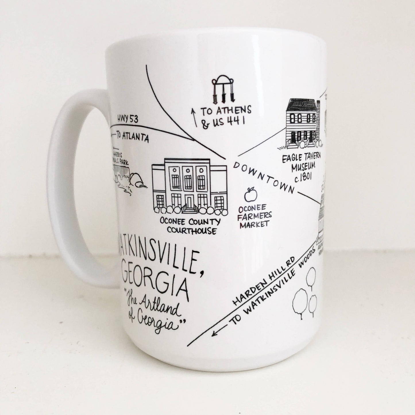 Watkinsville, Georgia Map Mug