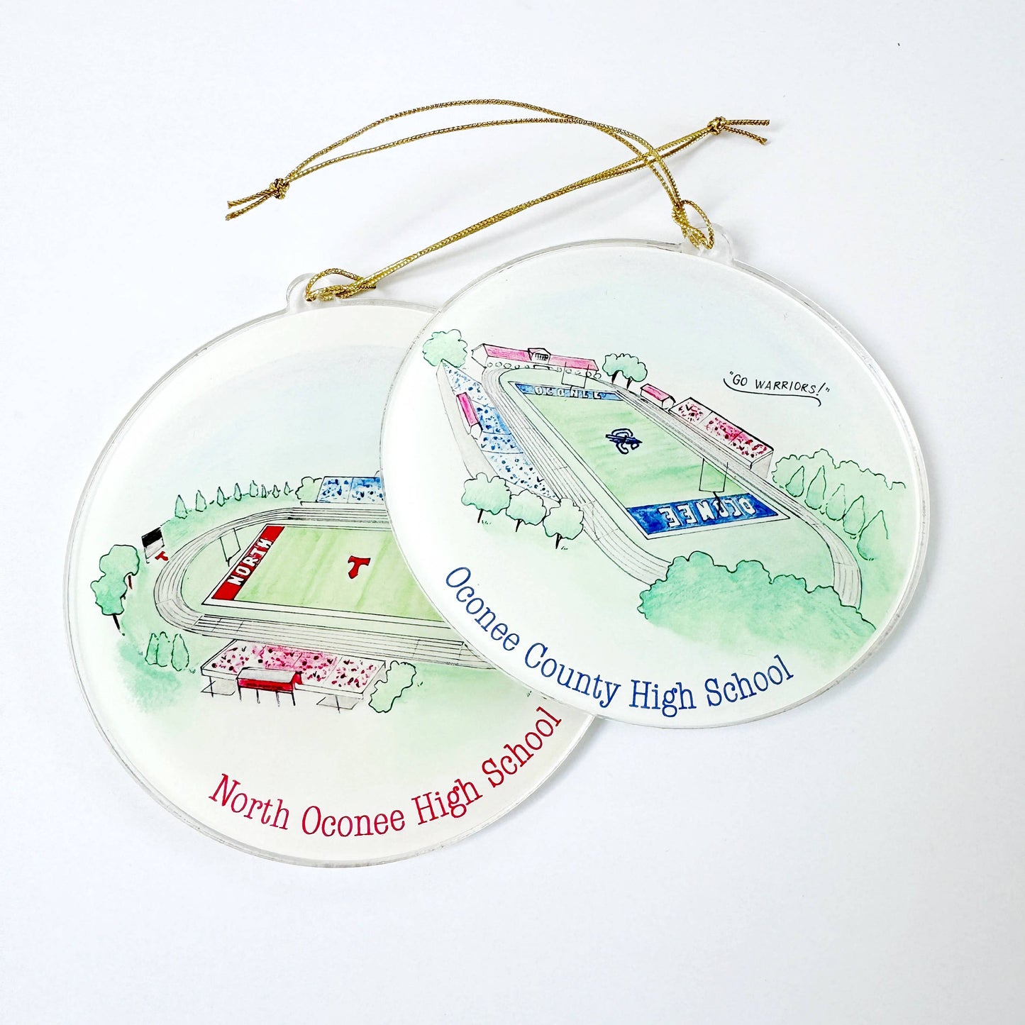 Oconee High School Football Fields Acrylic Ornaments  : Oconee High School