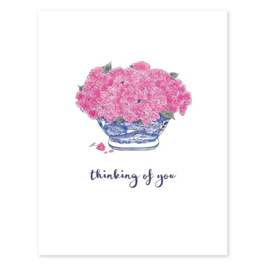THINKING OF YOU PINK GINGER GREETING CARD