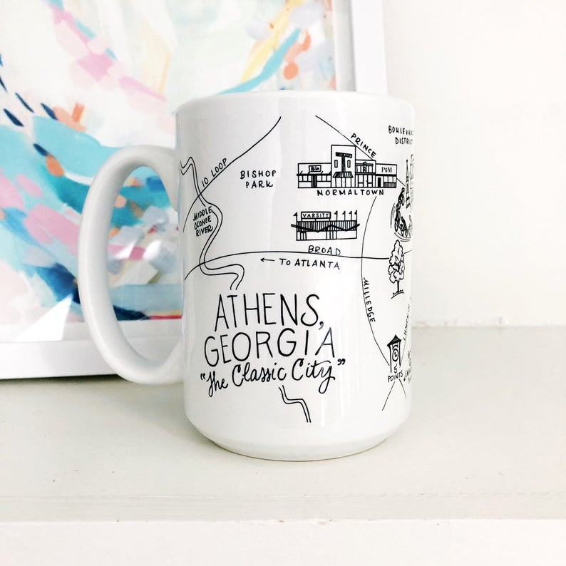 Athens, Georgia Map Mug