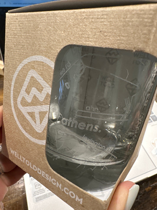Athens Custom Map 11oz Glass