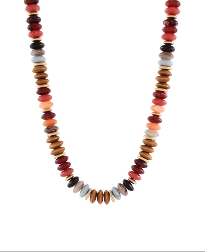 Multi Shape Mixed Bead Necklace
