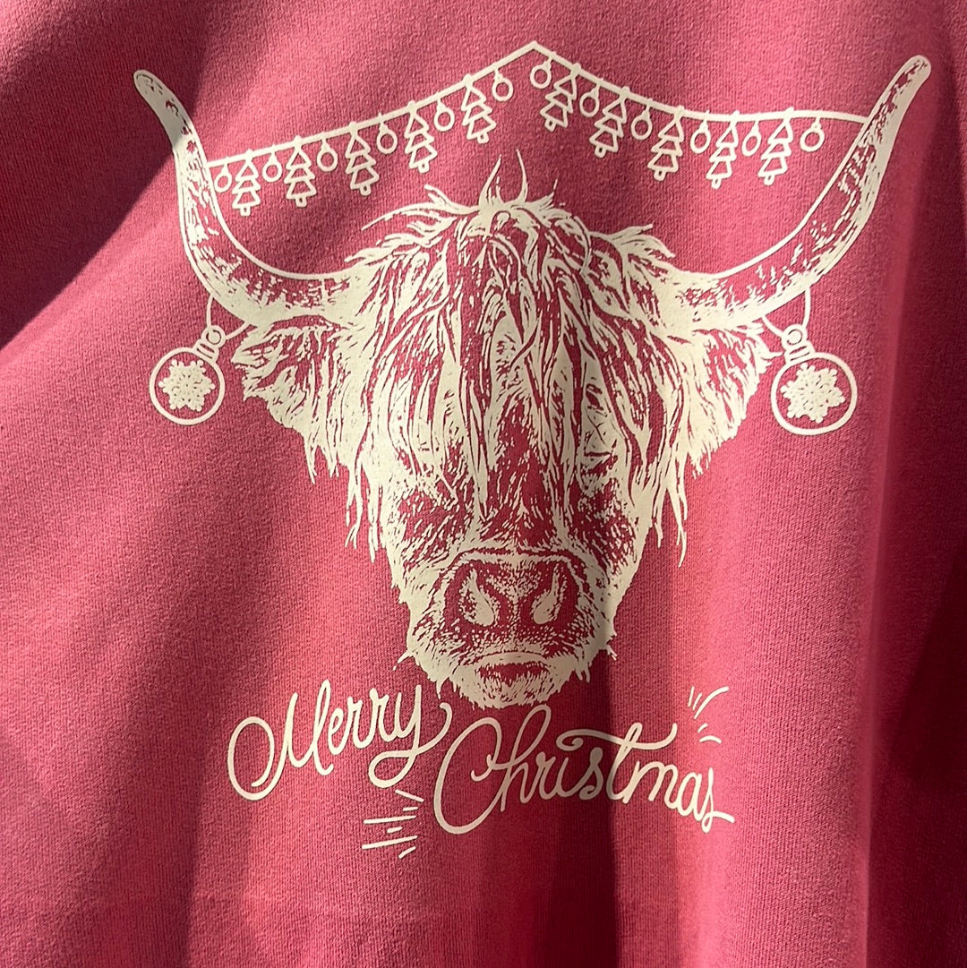 Christmas cow sweatshirt