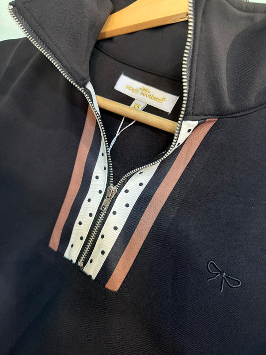 Black Polka dot Pullover