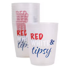 Red White & Tipsy Frosted Cups