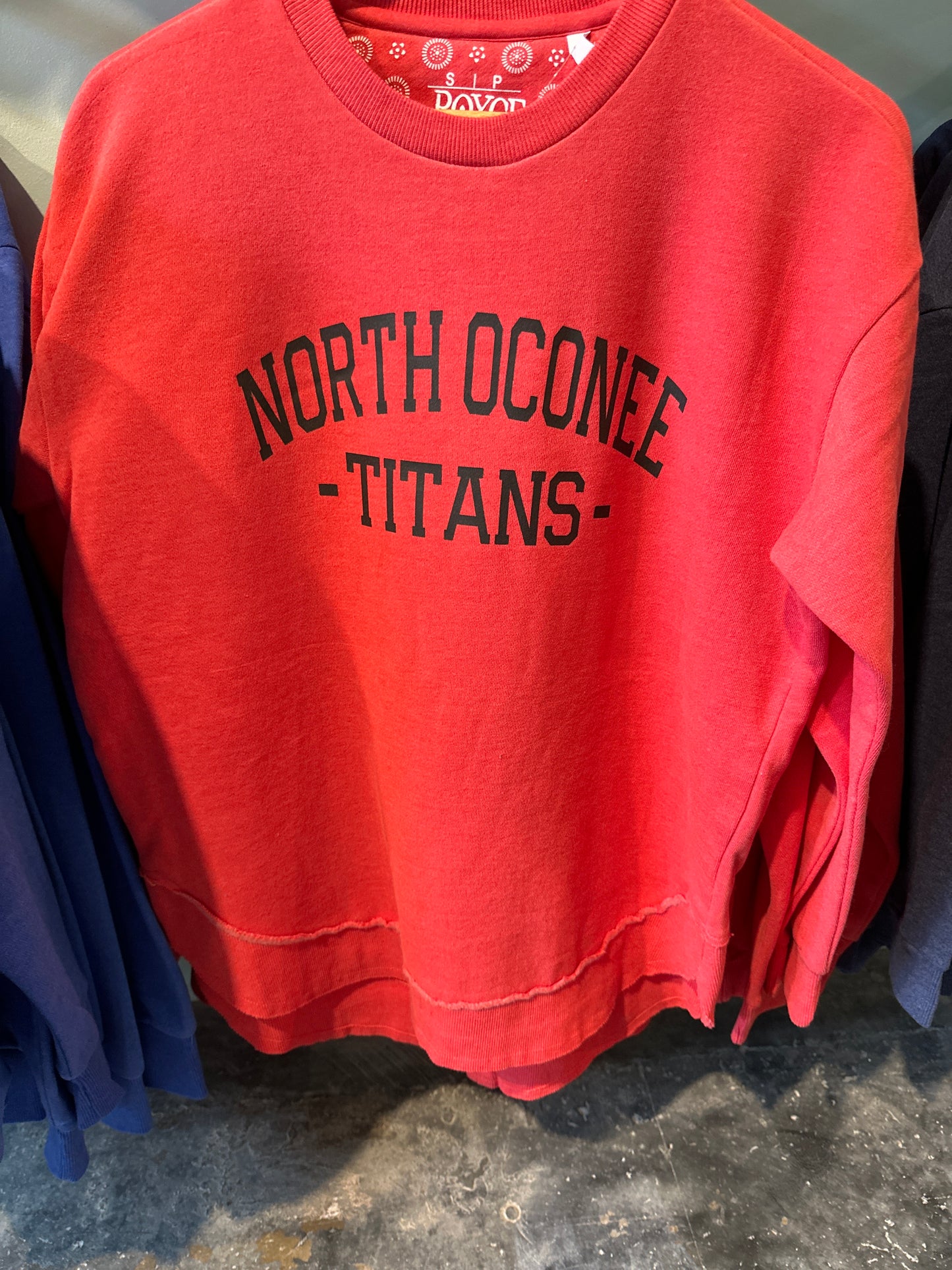 North  Oconee Titans Melange Poncho Fleese