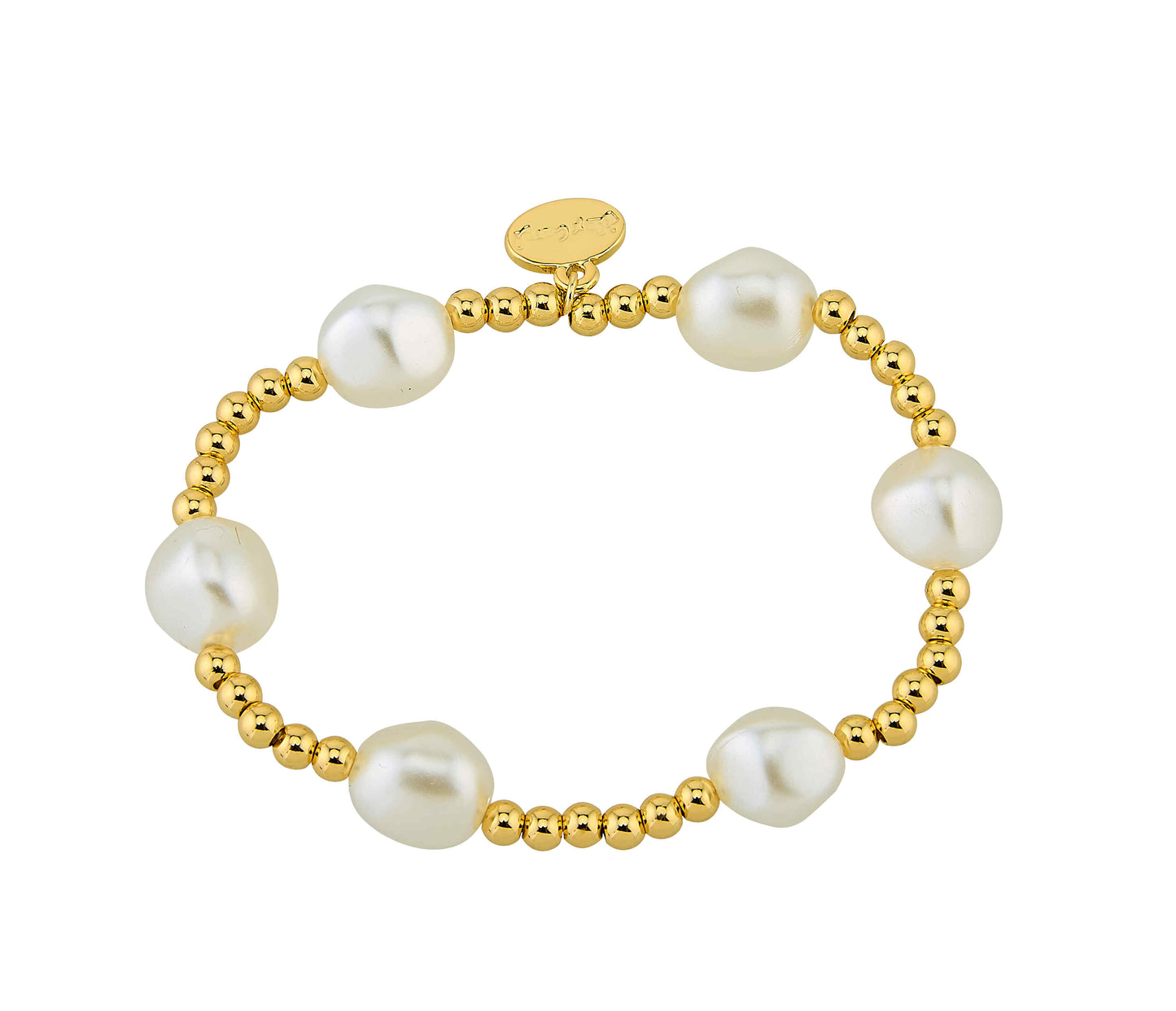 4mm gold ball Faux Pearl