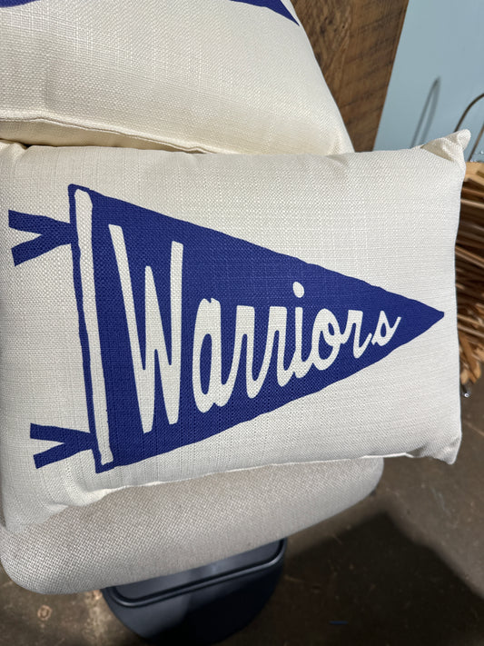 Warriors Pennant Pillow