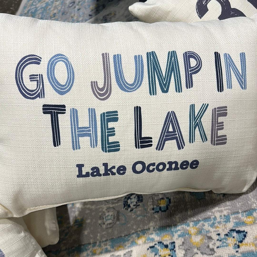 Go jump in the lake (lake oconee ) pillow