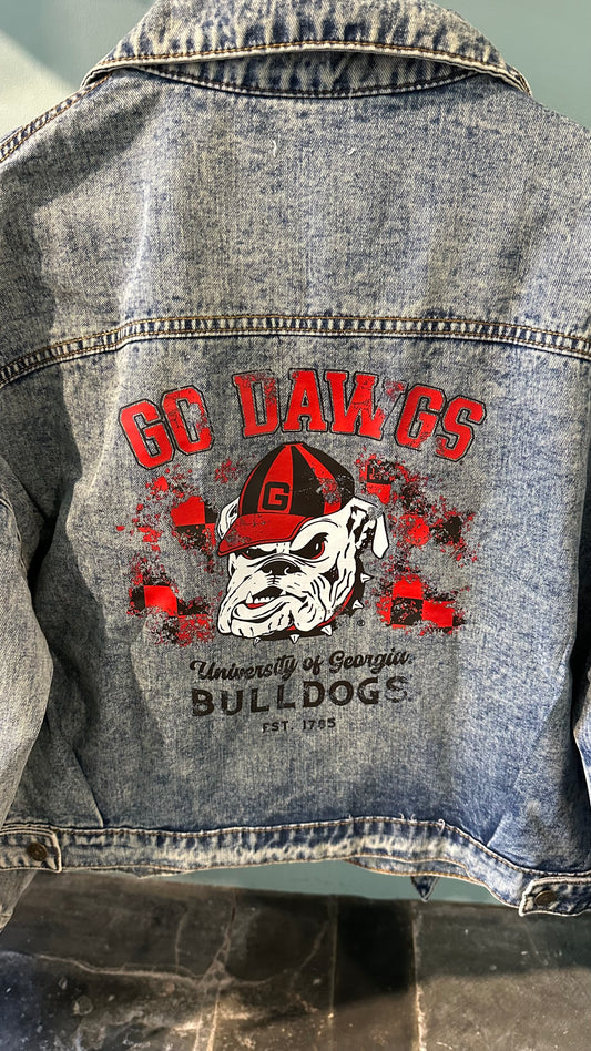 UGA denim mascot jacket