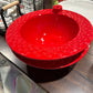 Large red bowl