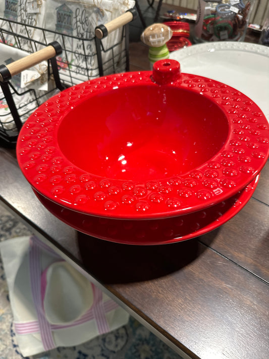 Large red bowl