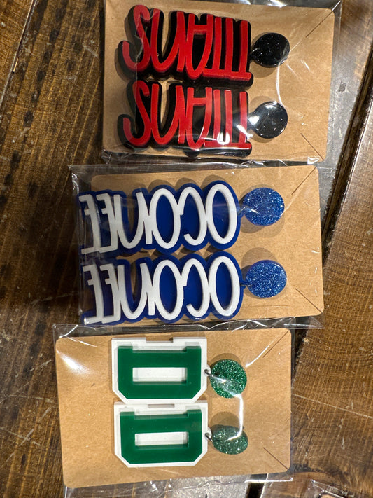 Acrylic Team Earrings