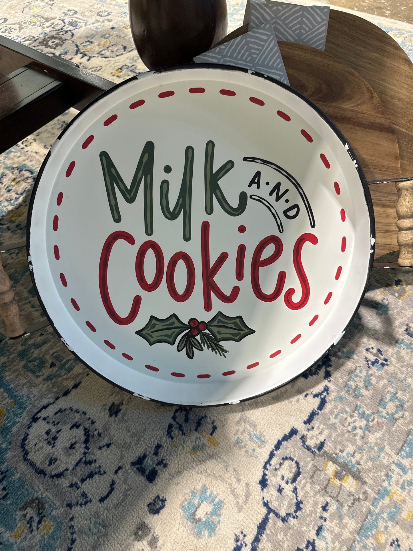 Milk and cookies tray