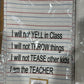 Teacher hand towel