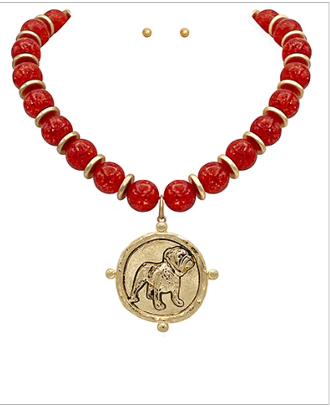 Bulldog Pendant Necklace