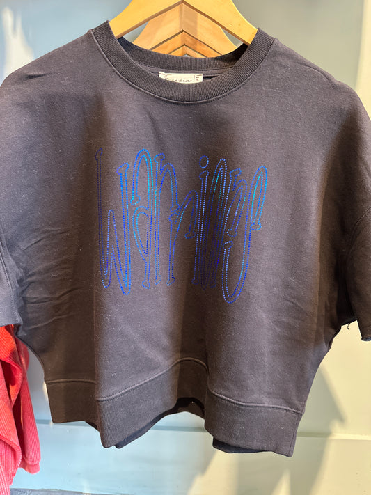 WARRIORS SUPER SOFT SHORT SLEEVE SWEATSHIRT