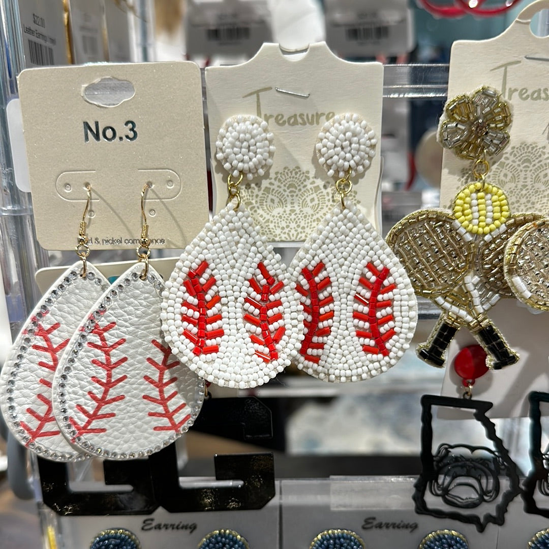 Sports Beaded Earrings