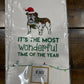 Wonderful Christmas bulldog hand towel