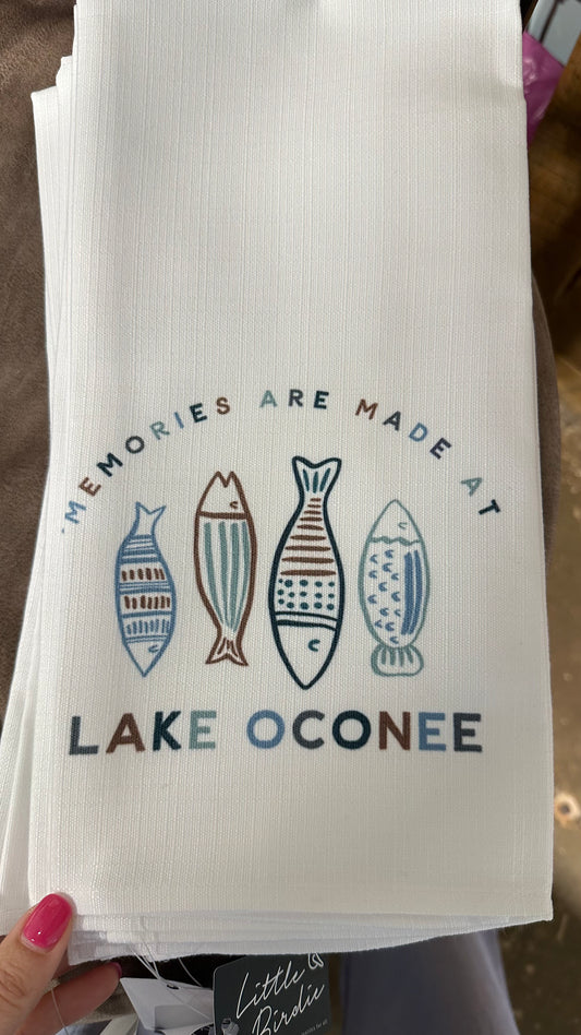 Memories Made at Lake Oconee Tea Towel