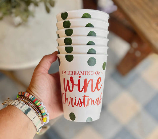 Wine Christmas reuseable cup