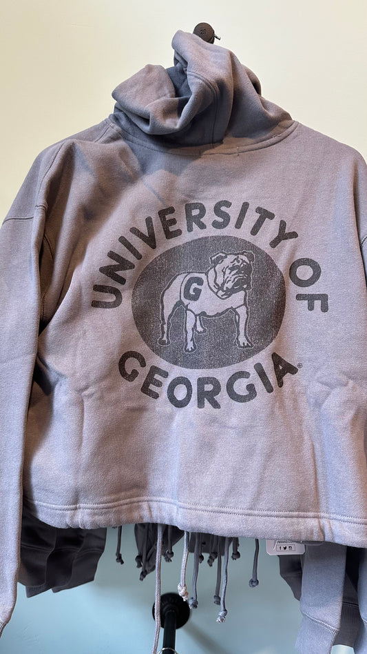 Bulldog crop hoodie