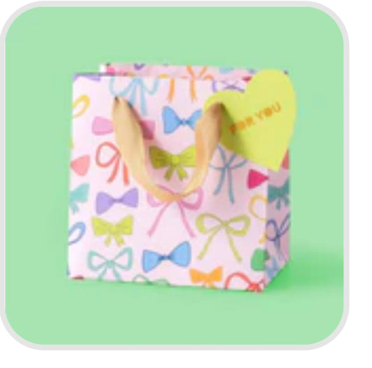 Colorful bows gift bags