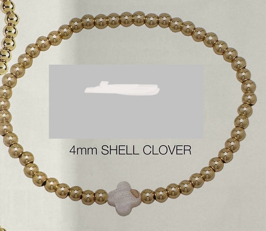 4mm bracelet with clover