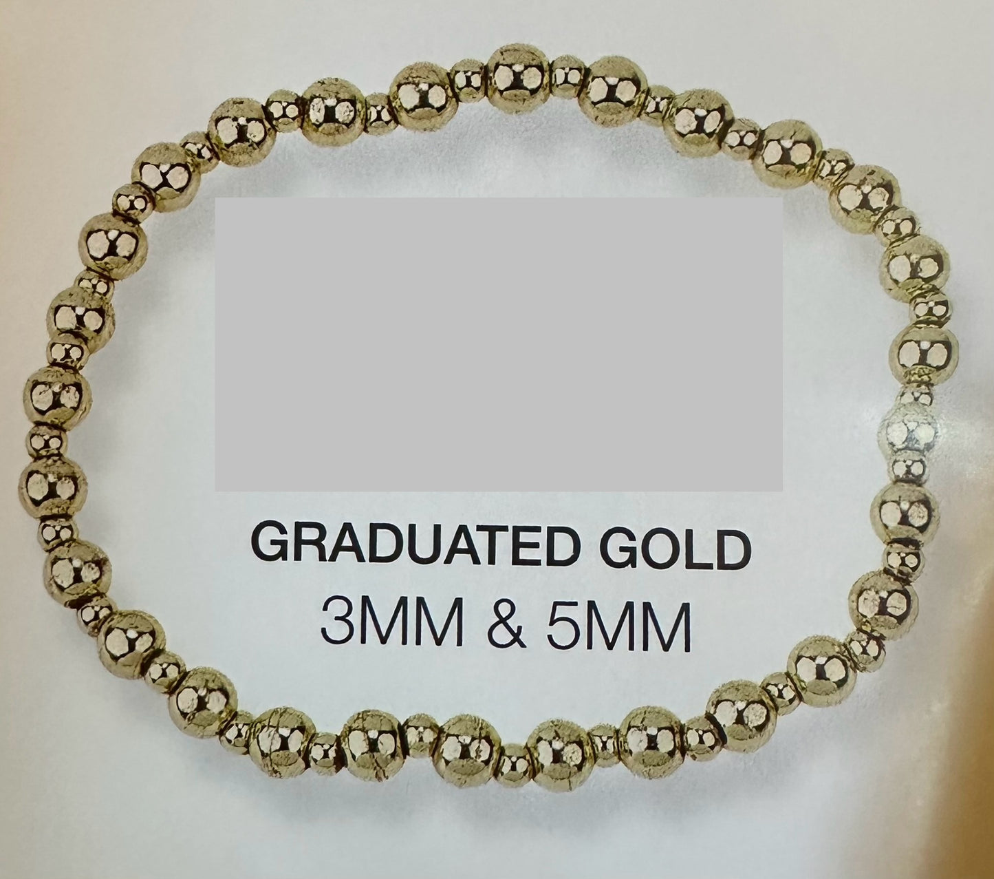 Graduated gold & silver 3mm & 5mm