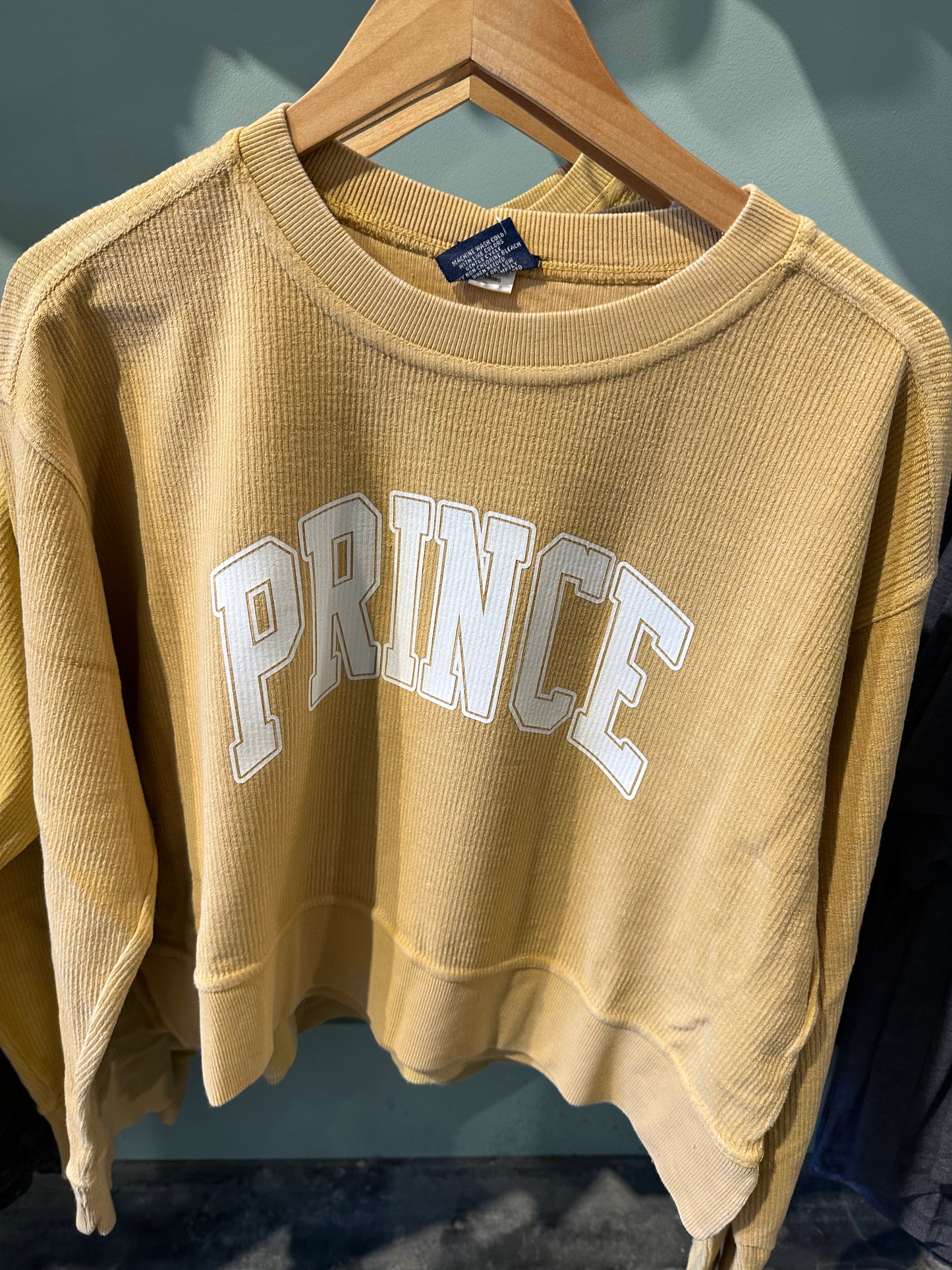 Prince crop corded sweatshirt