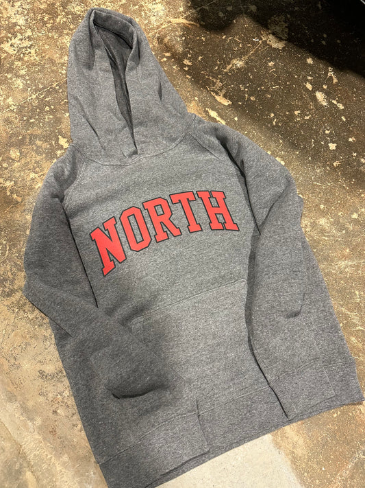 North youth grey hood