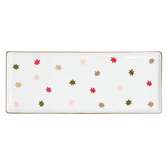 Snowflake Stars Ceramic Tray