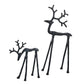 Black Iron Deer Set of 2