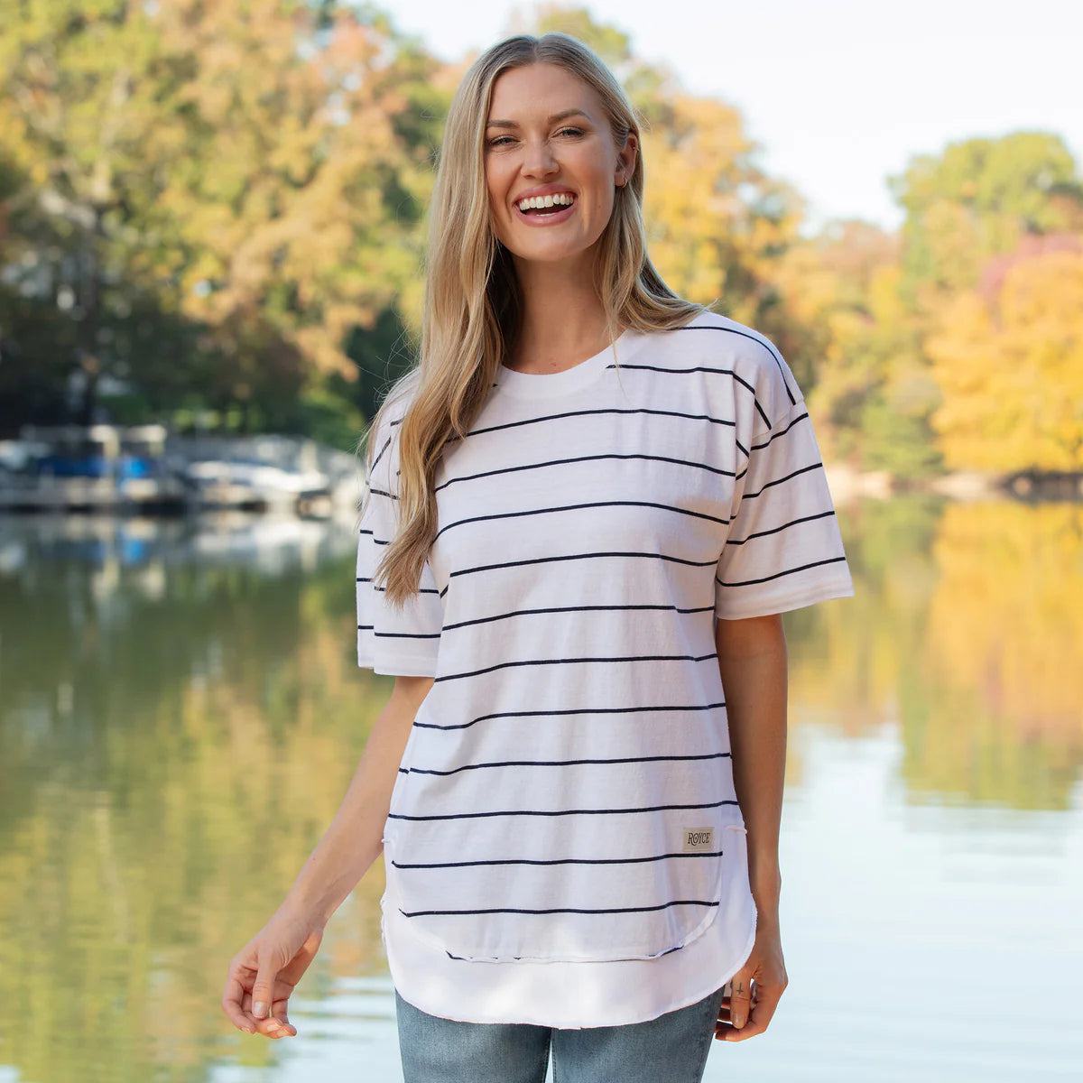 Stripe Poncho top