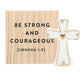 Ceramic Keepsake Figurine - Cross with Gold Lining
