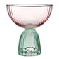 Mahjong Coupe Glass - Green/Pink - 9oz