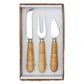 Face to Face Rattan Cheese Knives - Set of 3