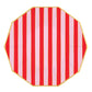 Foil Decagon Paper Plates - Holiday Stripe - 8ct