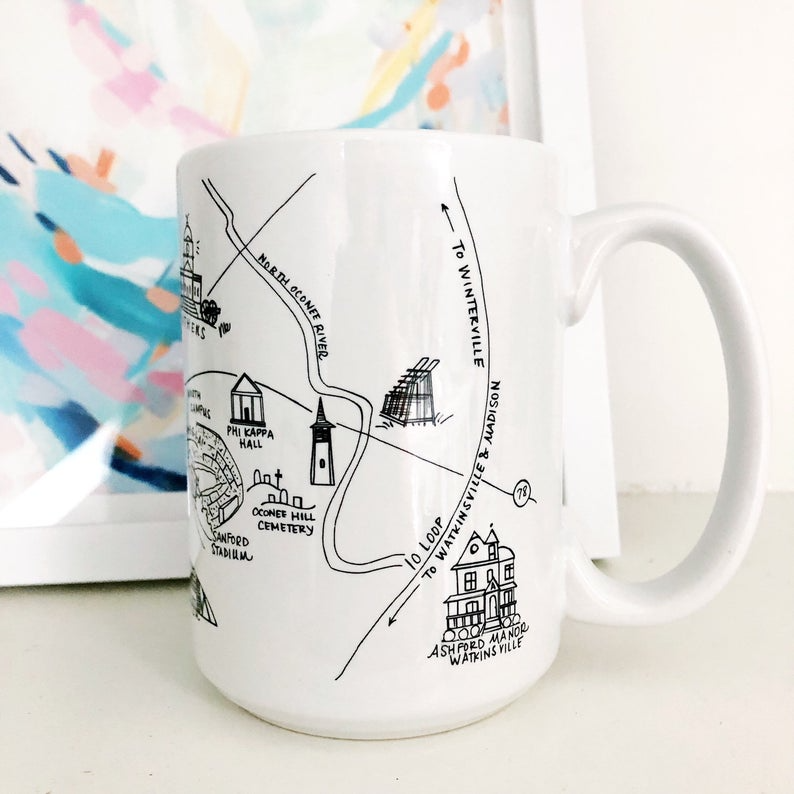 Athens, Georgia Map Mug