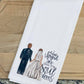 Wedding Couple Kitchen Towel