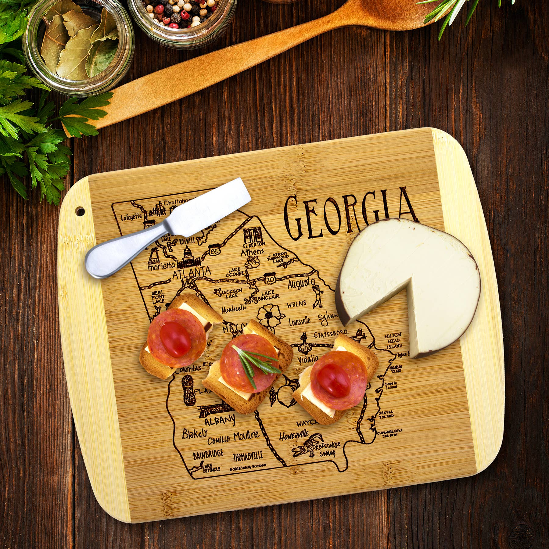 A Slice of Life Georgia 11" Cutting & Serving Board