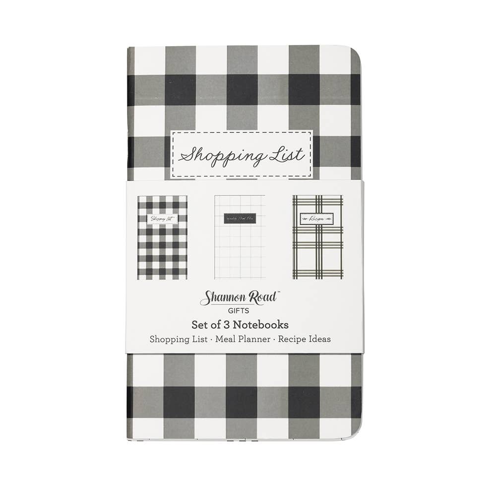 Black & White Market Notebook Trio