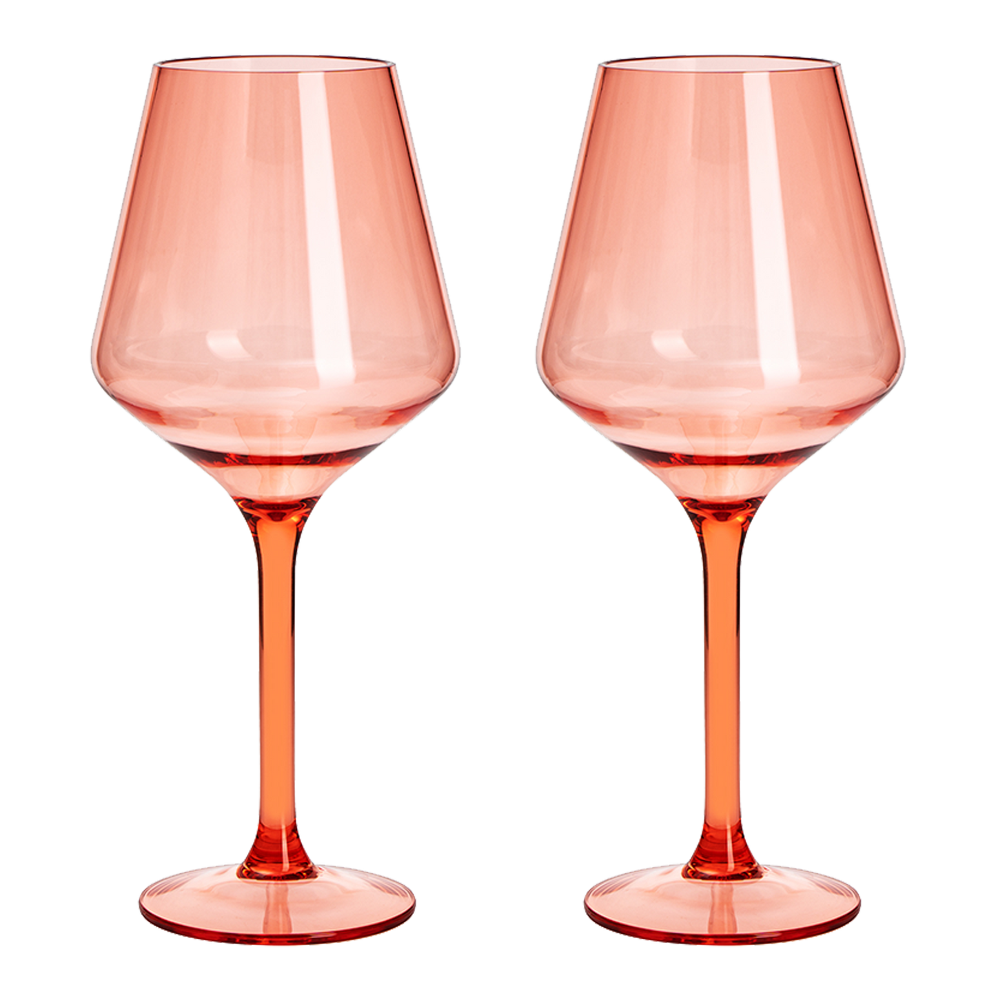 Shatterproof Wine Glasses -Set of 2- Orange